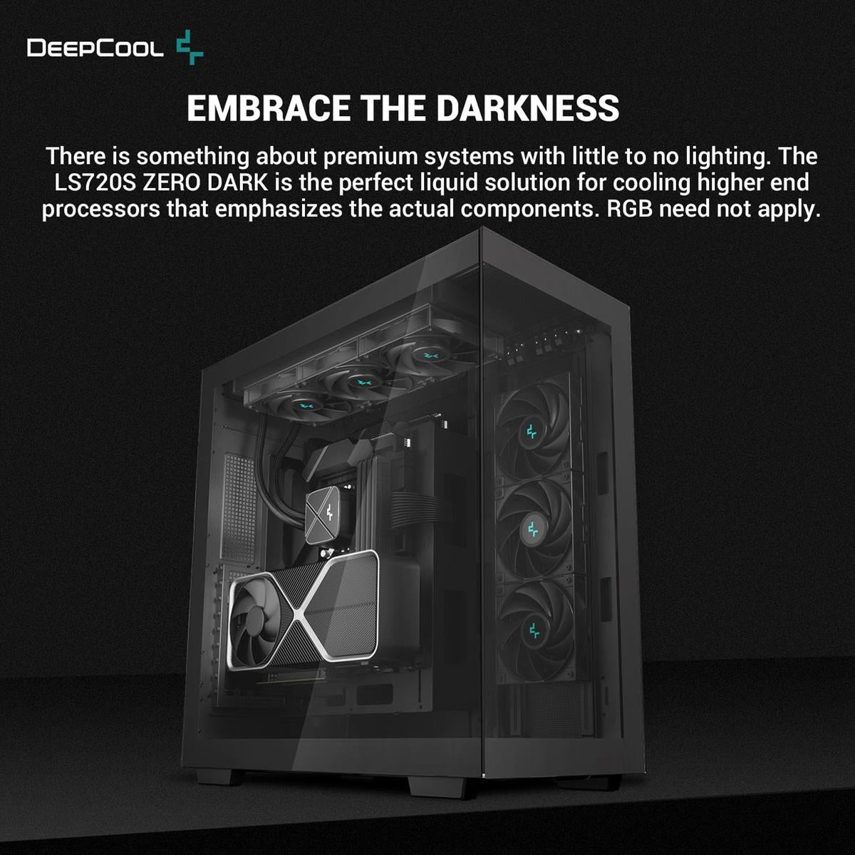 Deepcool Liquid Cooler LS720S Zero Dark 360mm Black Deepcool Liquid Cooler LS720S Zero Dark 360mm Black